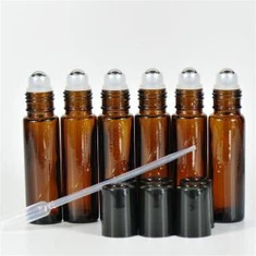 Amber staklo valjak boce